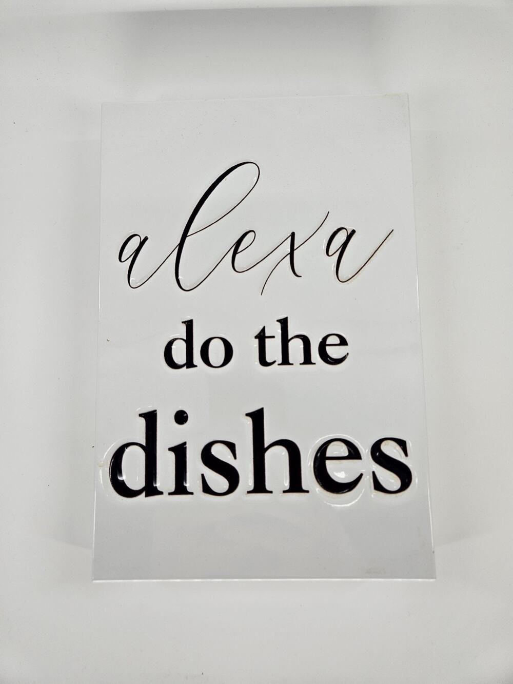 Alexa Do The Dishes Box Sign Funny Kitchen Decor Farmhouse Room & Retreat